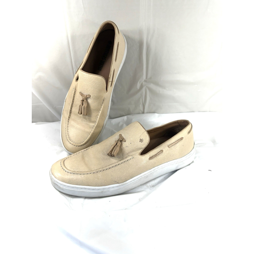 Brothers United Men's Slip on Tasse Shoe Beige Prince St